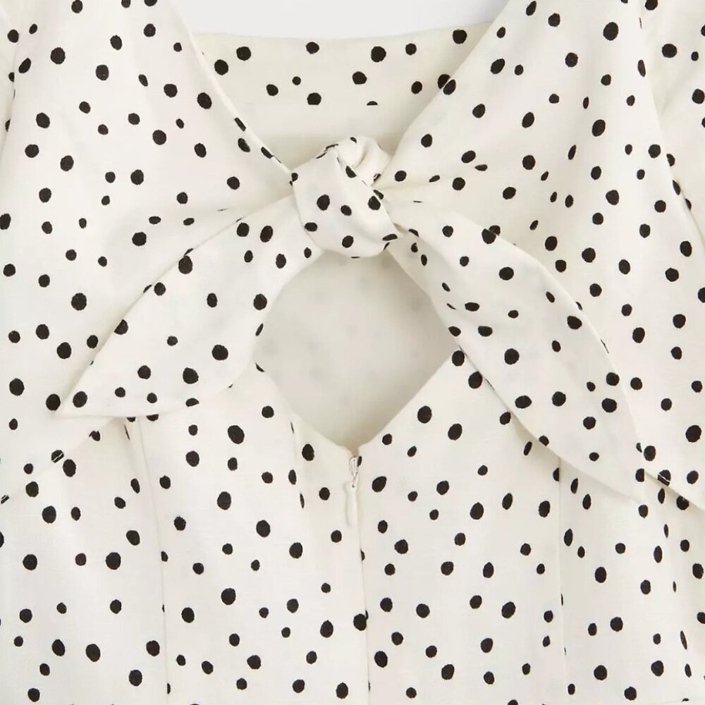 LOFT Polka Dot Puff Sleeve Dress– Size 6 - Picture 7 of 7